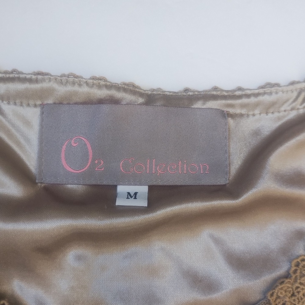 O2 Collection Embroidered Tank Top Women's Medium Romantic Ethereal Balletcore - Picture 5 of 9